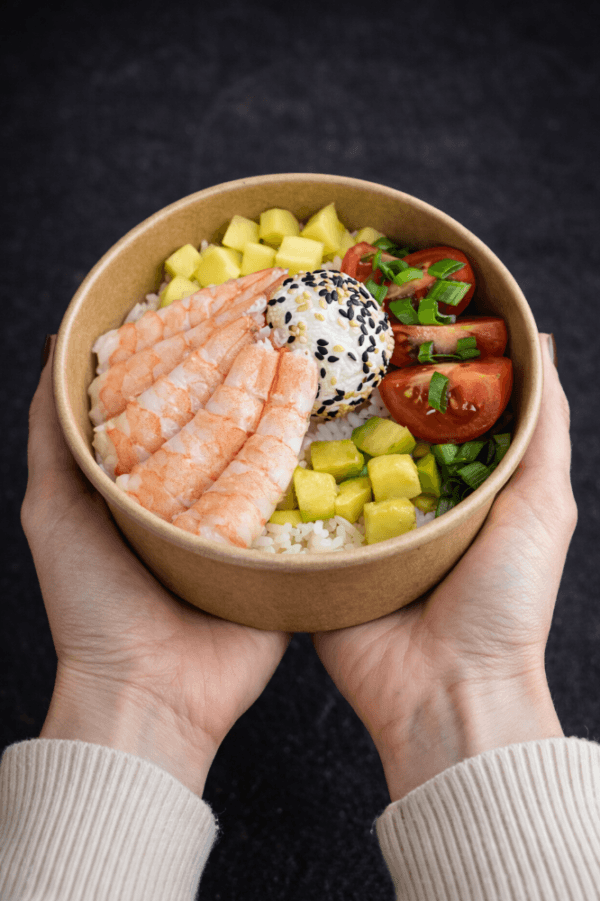 поке-боул з креветкою в Роланд суші Миколаїв