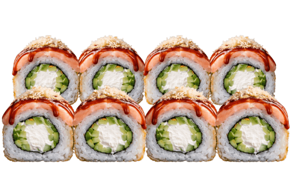 Смачний рол Запечена Філадельфія від Ролланд суші Миколаїв