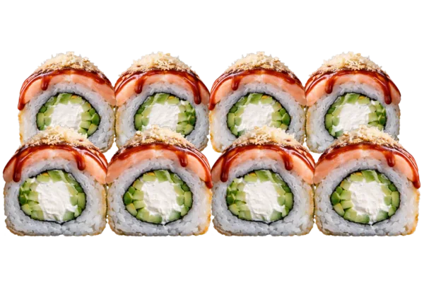 Смачний рол Запечена Філадельфія від Ролланд суші Миколаїв